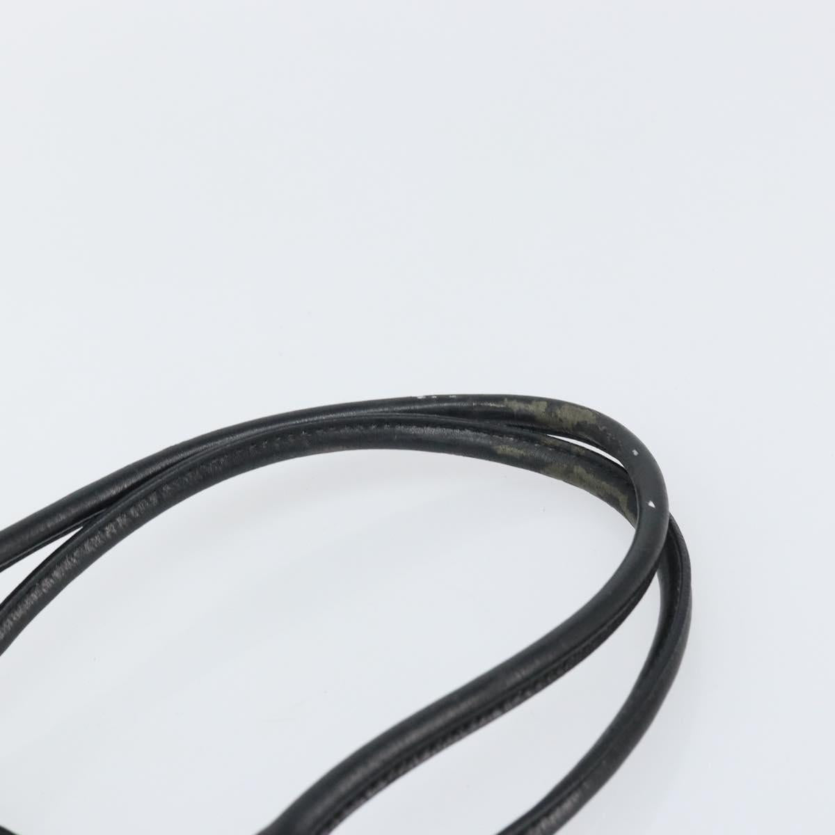 PRADA Tote Bag Nylon Black Silver Auth 170131