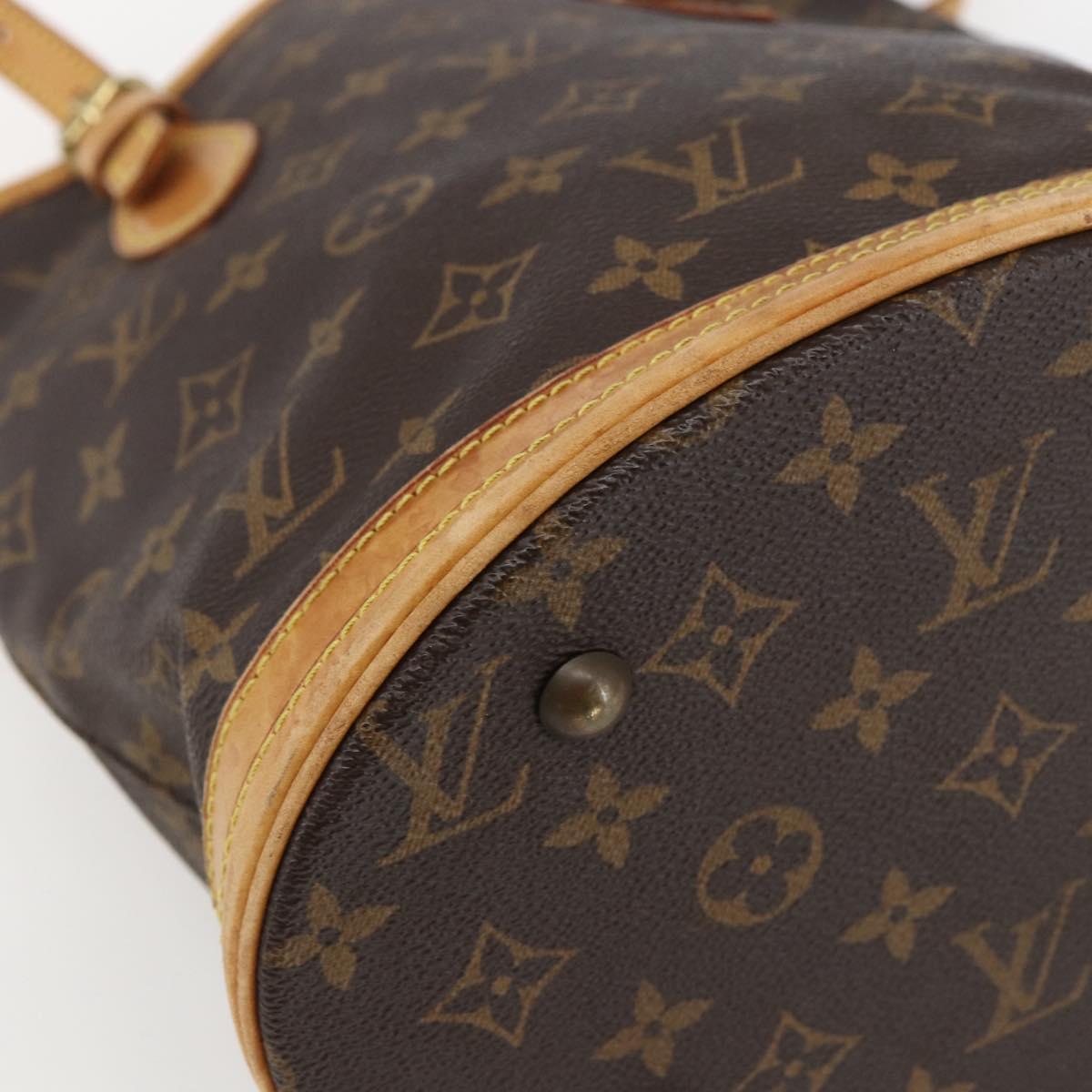 LOUIS VUITTON Monogram Bucket PM Shoulder Bag M42238 LV Auth 170155