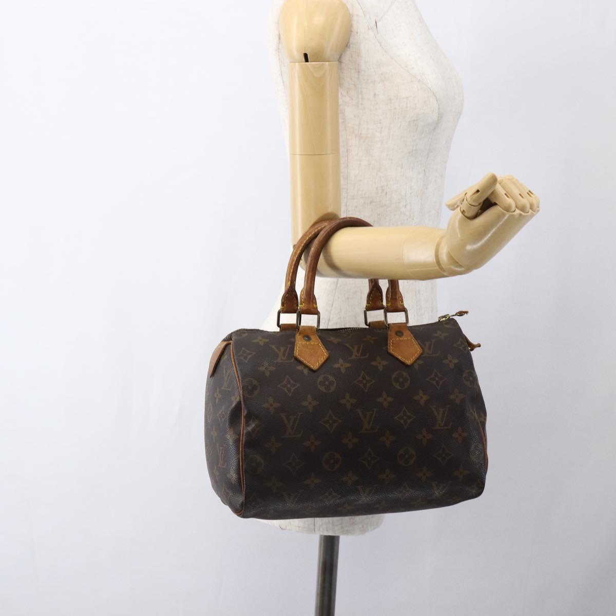 LOUIS VUITTON Monogram Speedy 25 Hand Bag M41528 LV Auth 170166