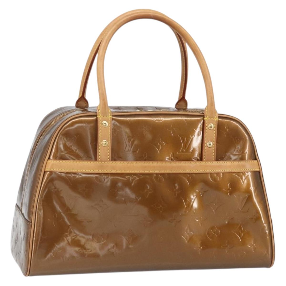 LOUIS VUITTON Monogram Vernis Tompkins Square Bag Bronze M91103 Auth 170176
