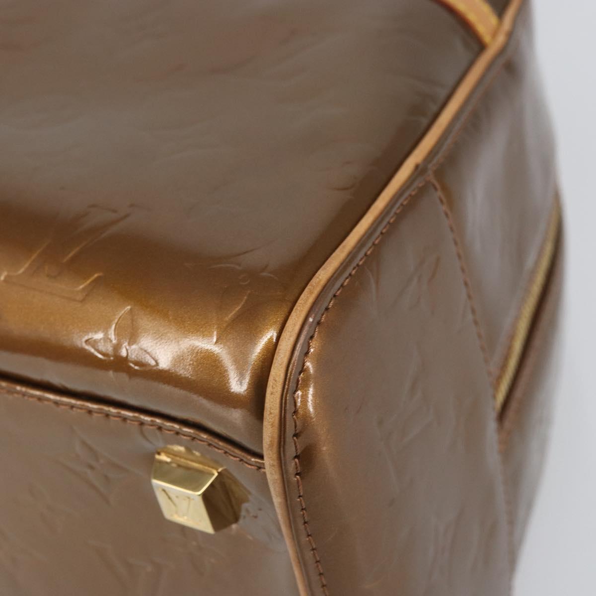 LOUIS VUITTON Monogram Vernis Tompkins Square Bag Bronze M91103 Auth 170176