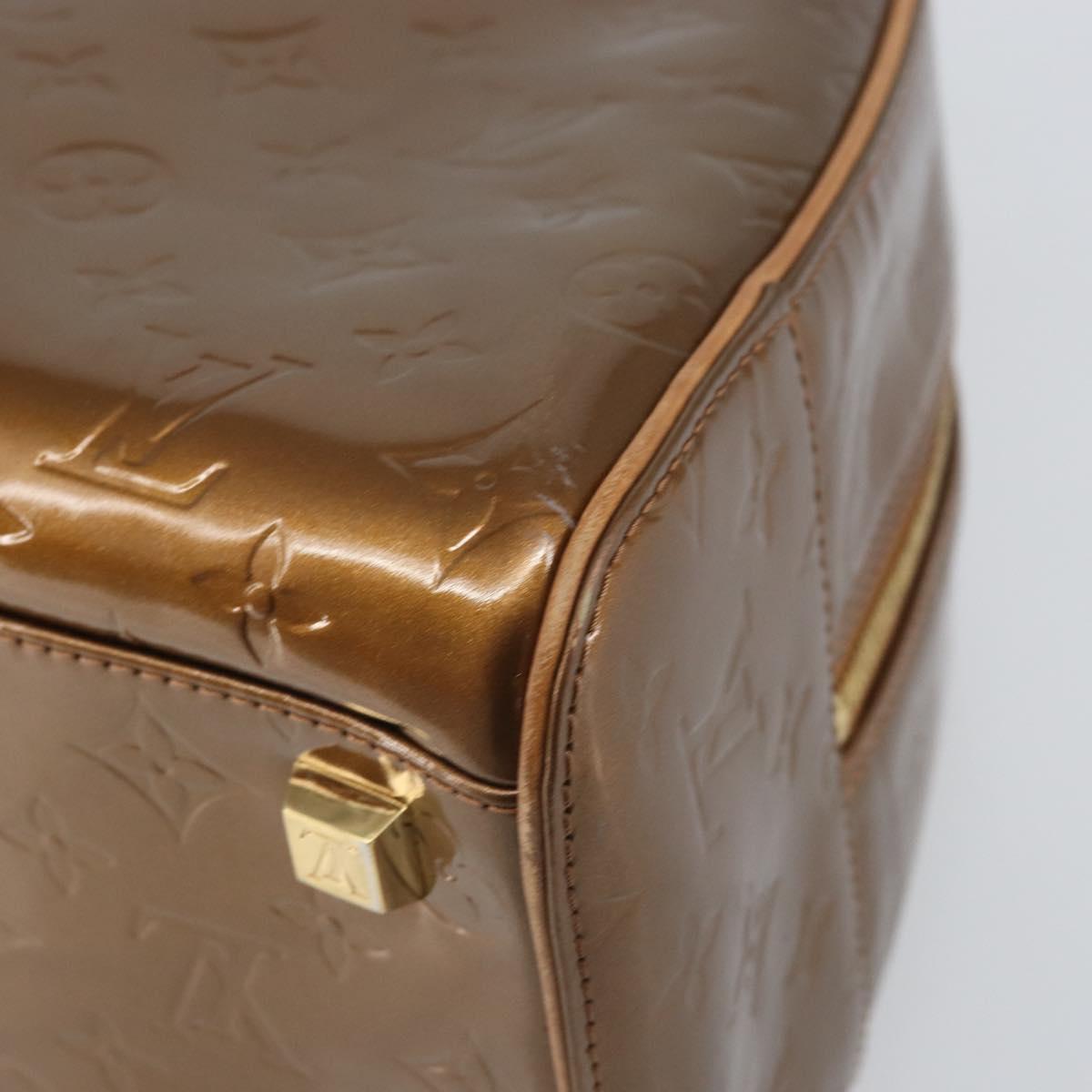 LOUIS VUITTON Monogram Vernis Tompkins Square Bag Bronze M91103 Auth 170176