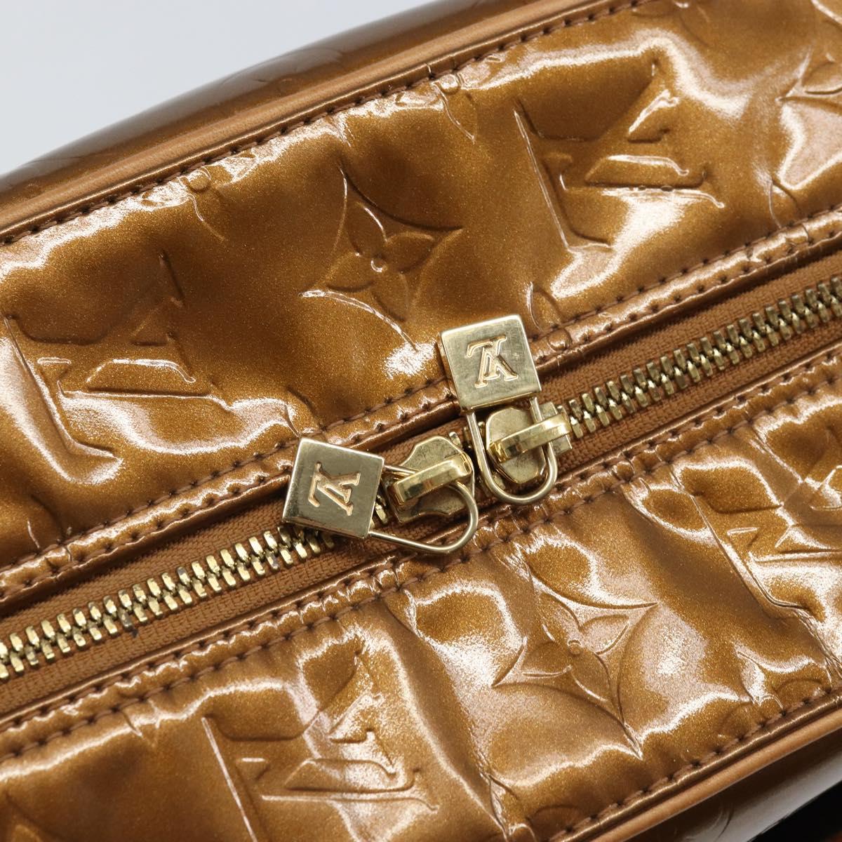 LOUIS VUITTON Monogram Vernis Tompkins Square Bag Bronze M91103 Auth 170176