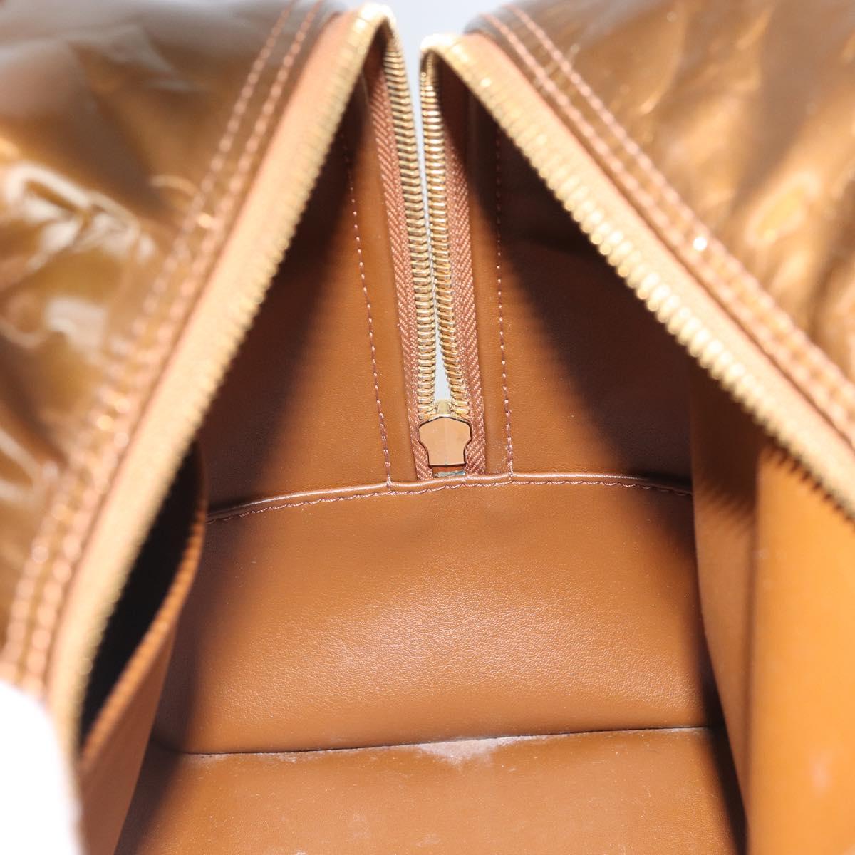 LOUIS VUITTON Monogram Vernis Tompkins Square Bag Bronze M91103 Auth 170176