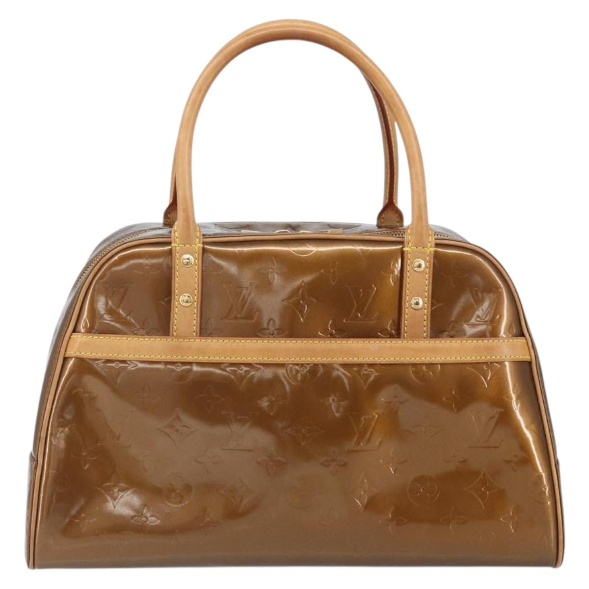LOUIS VUITTON Monogram Vernis Tompkins Square Bag Bronze M91103 Auth 170176