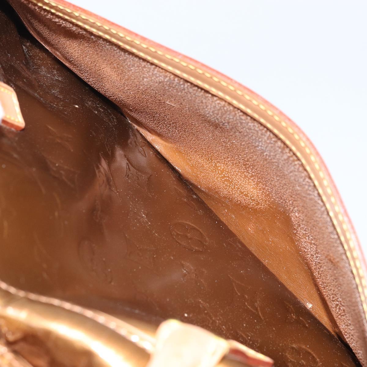 LOUIS VUITTON Monogram Vernis Tompkins Square Bag Bronze M91103 Auth 170176