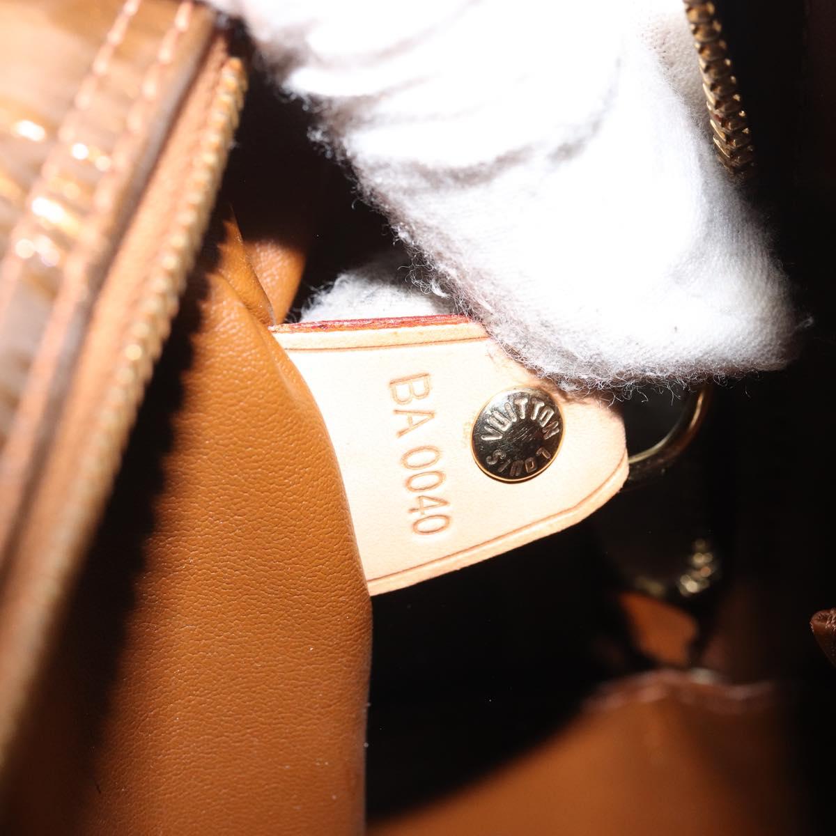 LOUIS VUITTON Monogram Vernis Tompkins Square Bag Bronze M91103 Auth 170176