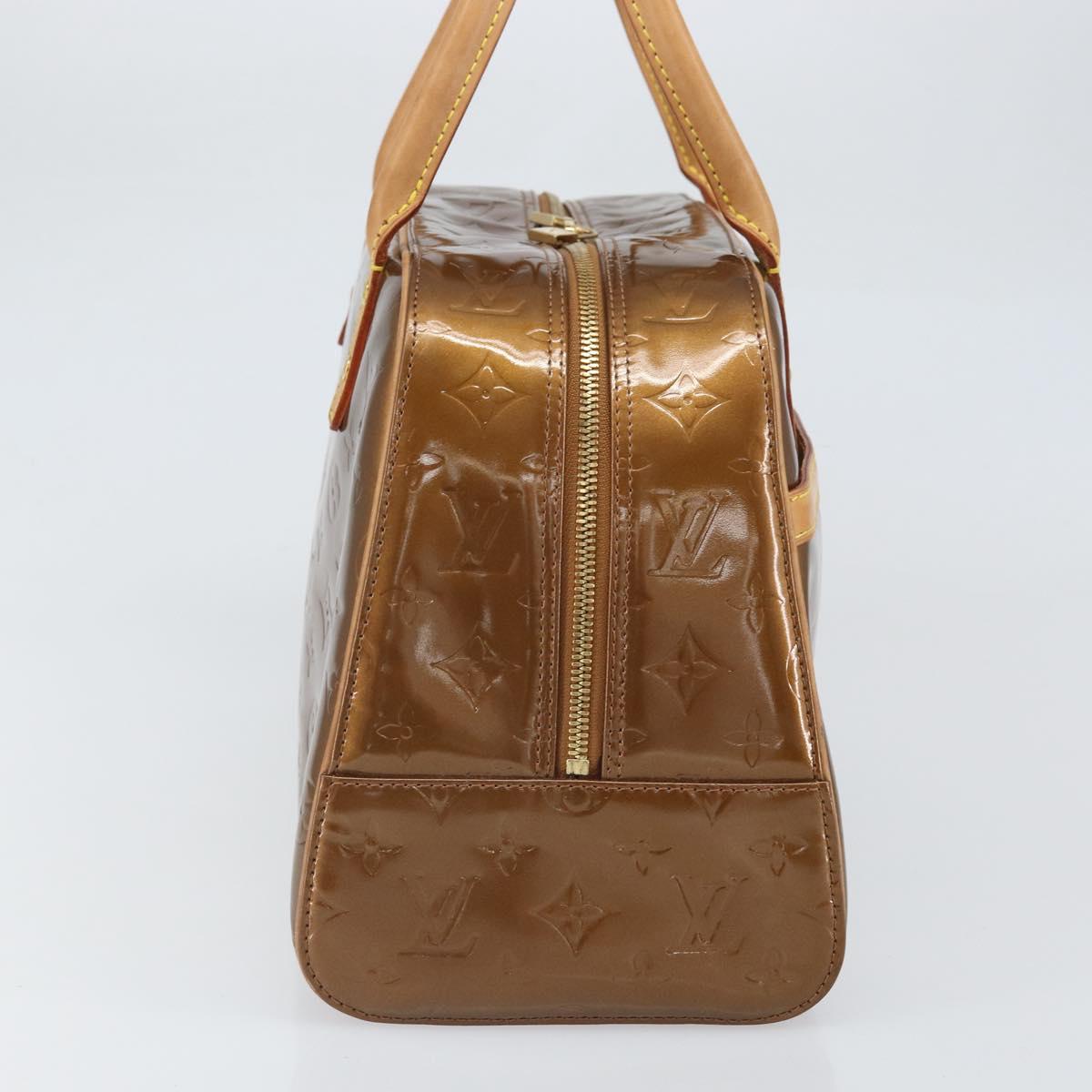 LOUIS VUITTON Monogram Vernis Tompkins Square Bag Bronze M91103 Auth 170176