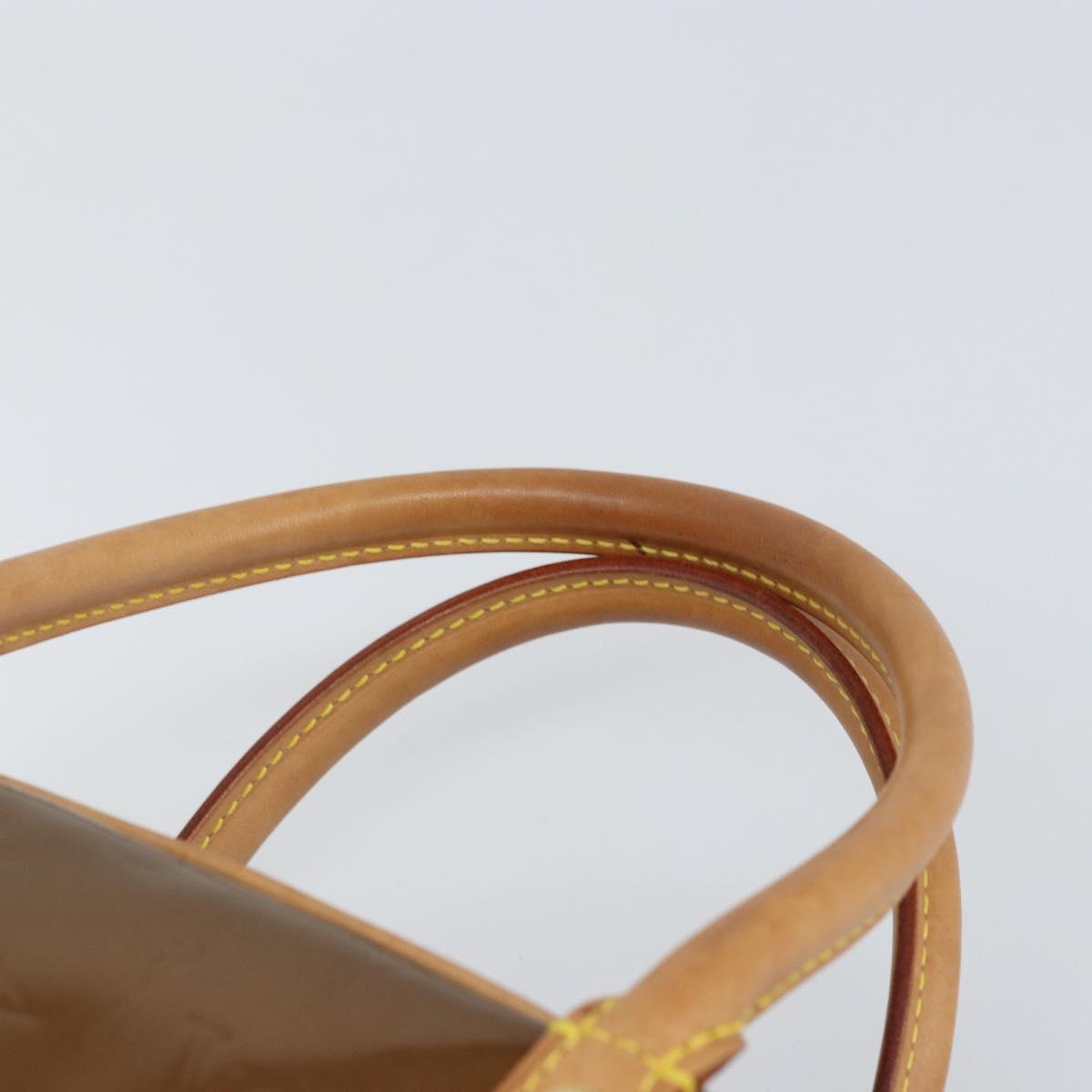 LOUIS VUITTON Monogram Vernis Tompkins Square Bag Bronze M91103 Auth 170176