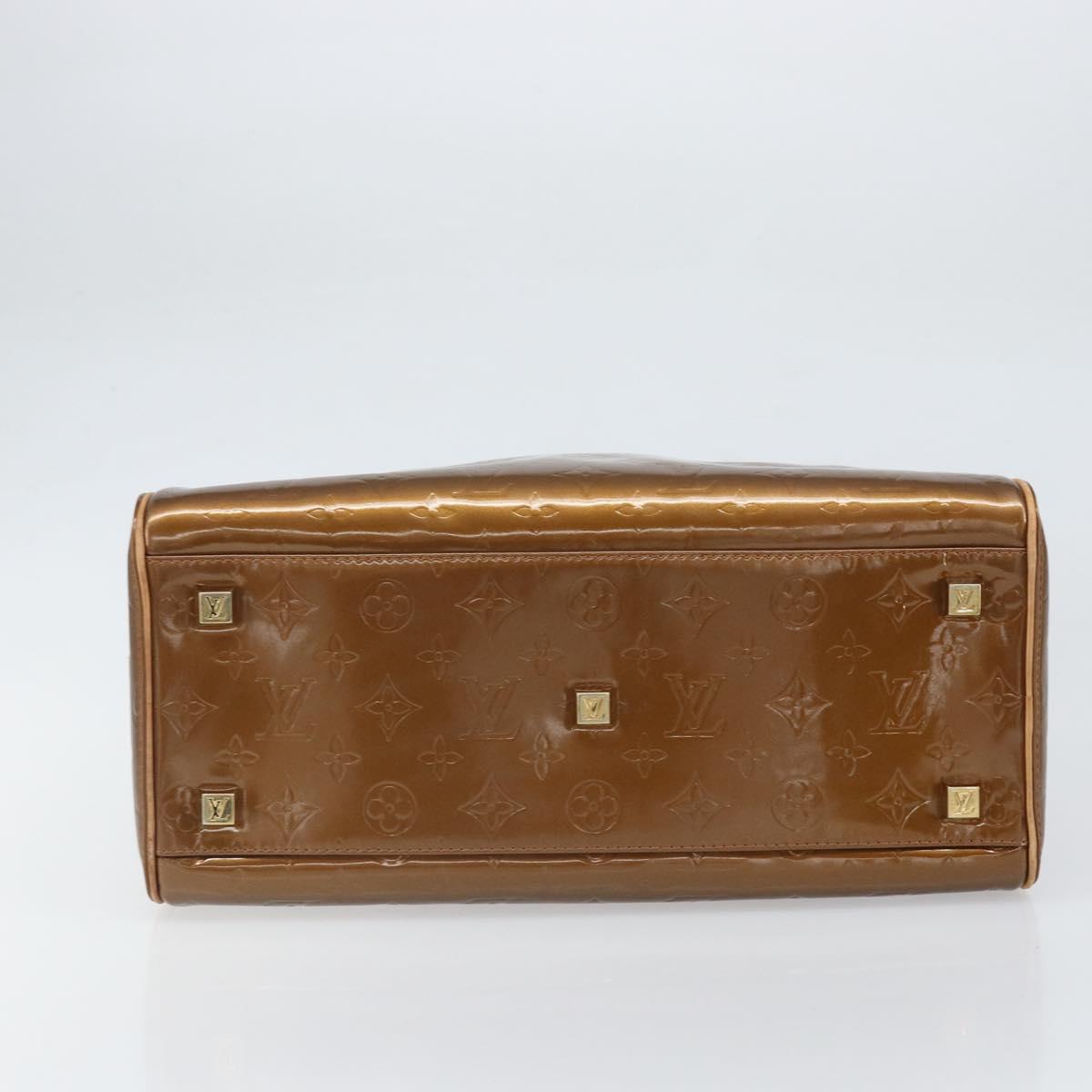 LOUIS VUITTON Monogram Vernis Tompkins Square Bag Bronze M91103 Auth 170176