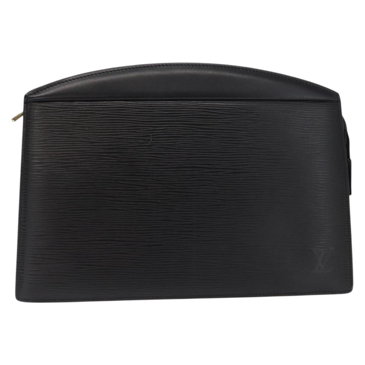 LOUIS VUITTON Epi Trousse Crete Pouch Black M48402 LV Auth 170190