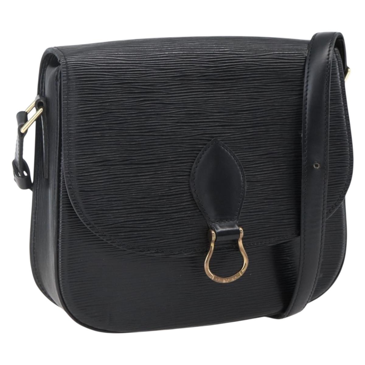 LOUIS VUITTON Epi Saint Cloud GM Shoulder Bag Black Noir M52192 LV Auth 170192