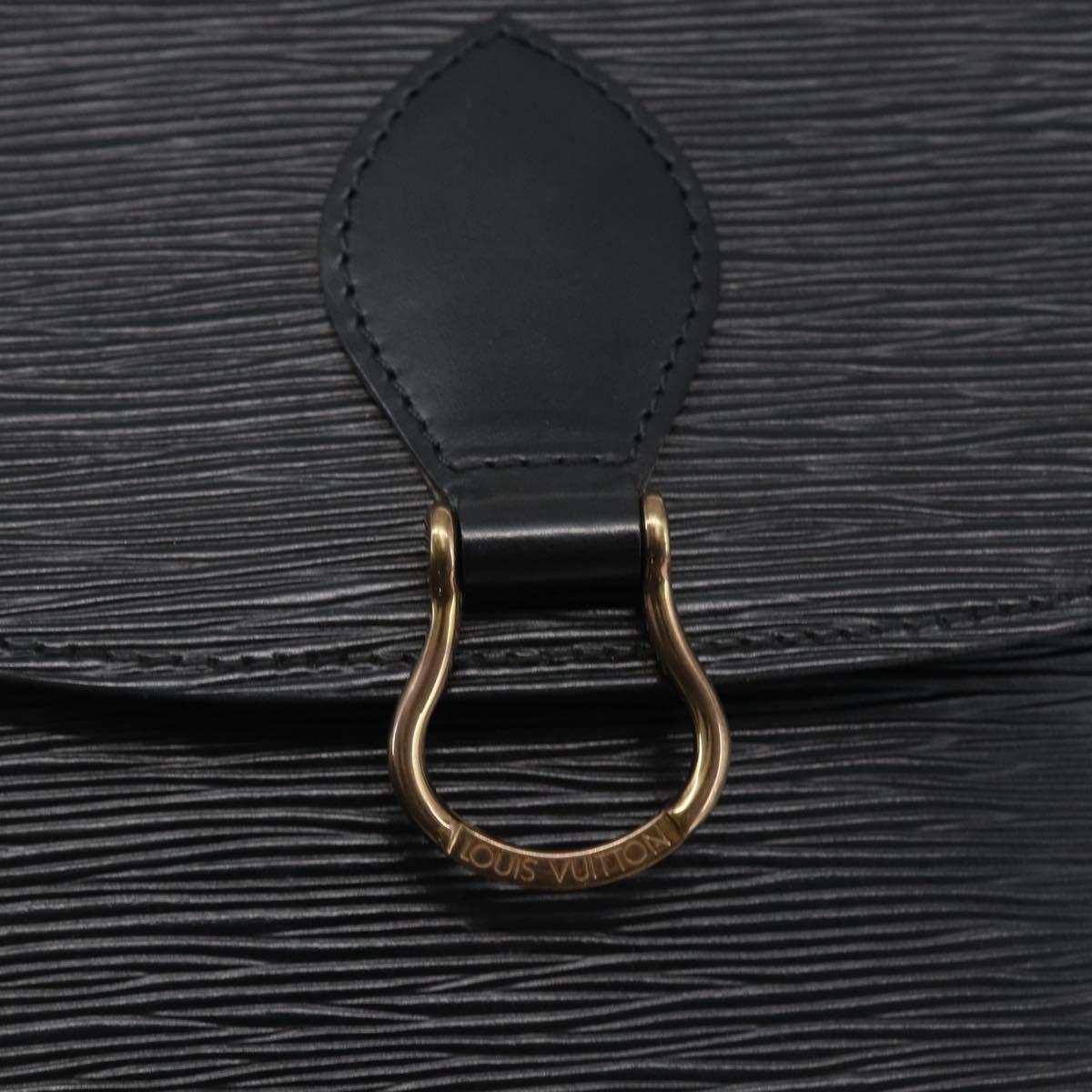 LOUIS VUITTON Epi Saint Cloud GM Shoulder Bag Black Noir M52192 LV Auth 170192