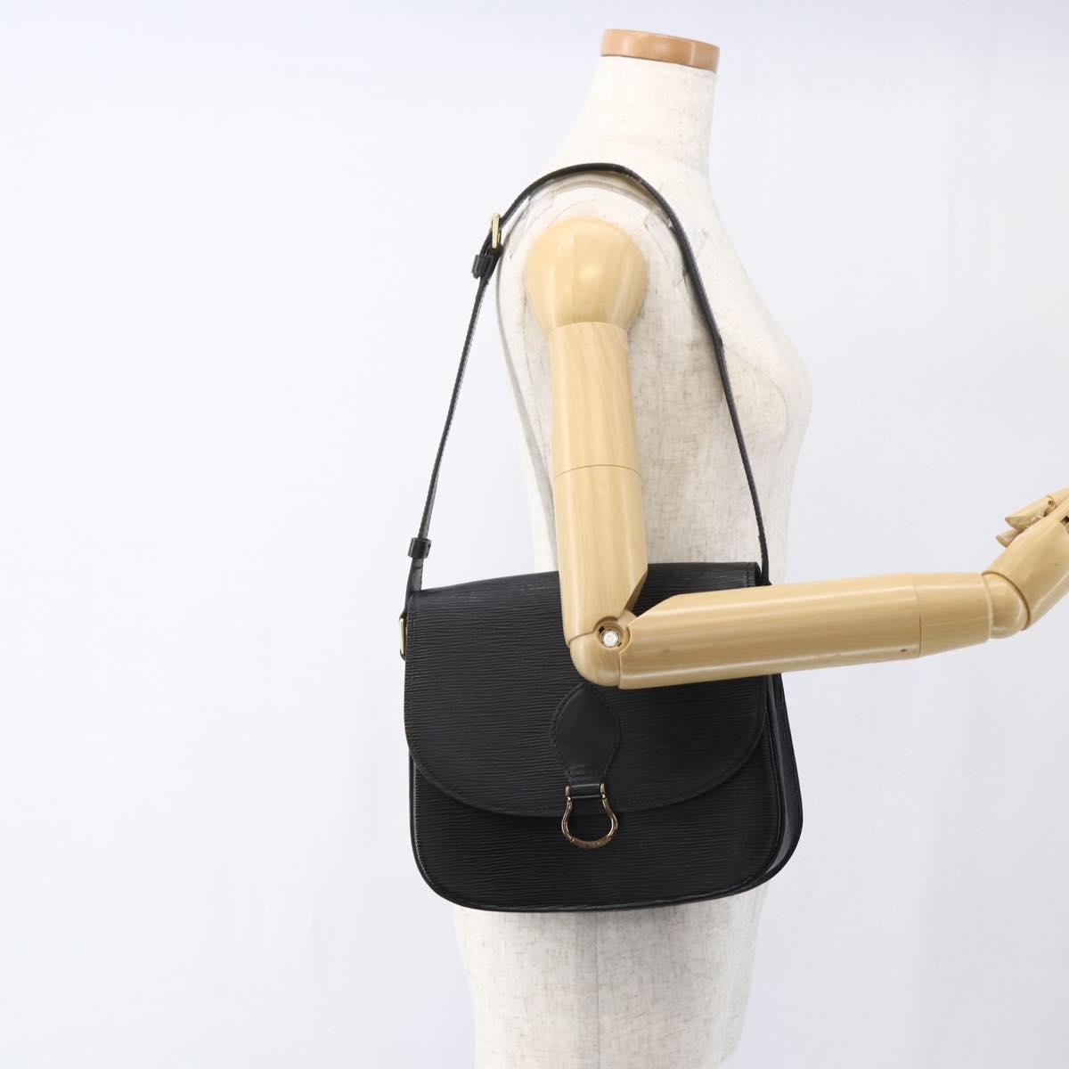 LOUIS VUITTON Epi Saint Cloud GM Shoulder Bag Black Noir M52192 LV Auth 170192
