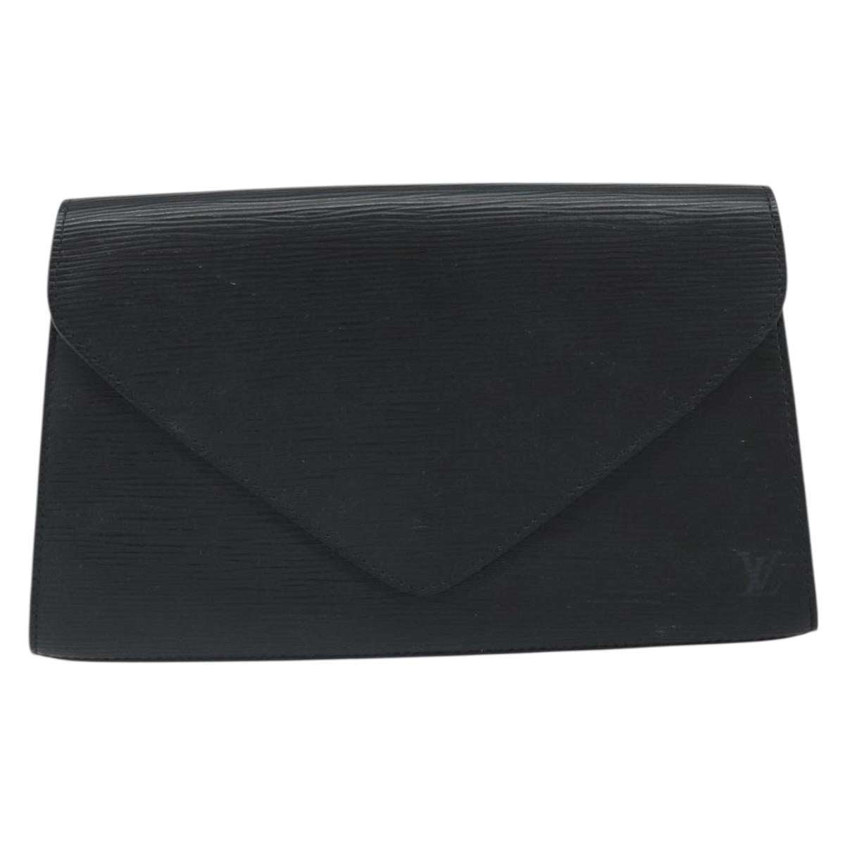 LOUIS VUITTON Epi Art Deco Clutch Bag Black M52632 LV Auth 170193