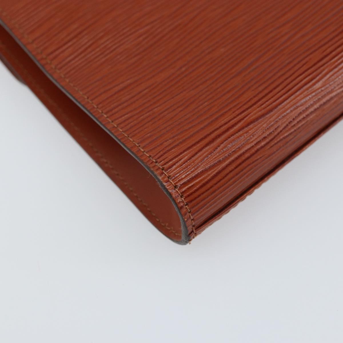 LOUIS VUITTON Epi Art Deco Clutch Bag Brown M52633 LV Auth 170194