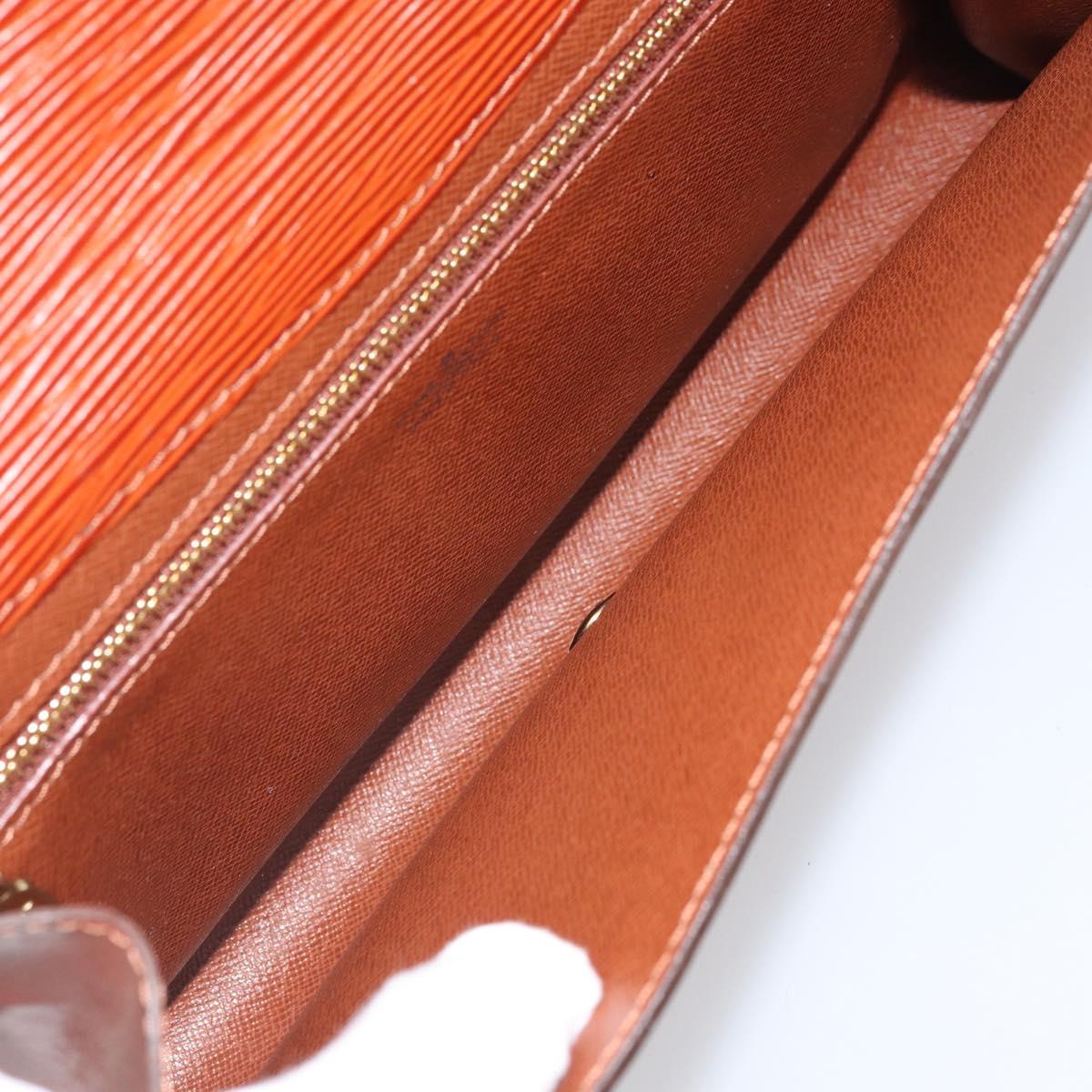 LOUIS VUITTON Epi Art Deco Clutch Bag Brown M52633 LV Auth 170194