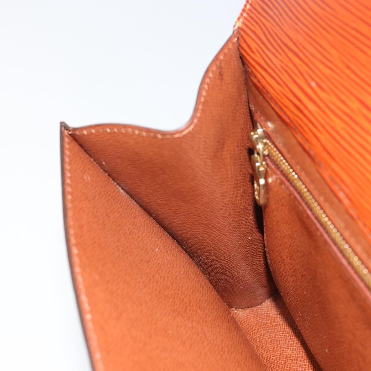 LOUIS VUITTON Epi Art Deco Clutch Bag Brown M52633 LV Auth 170194