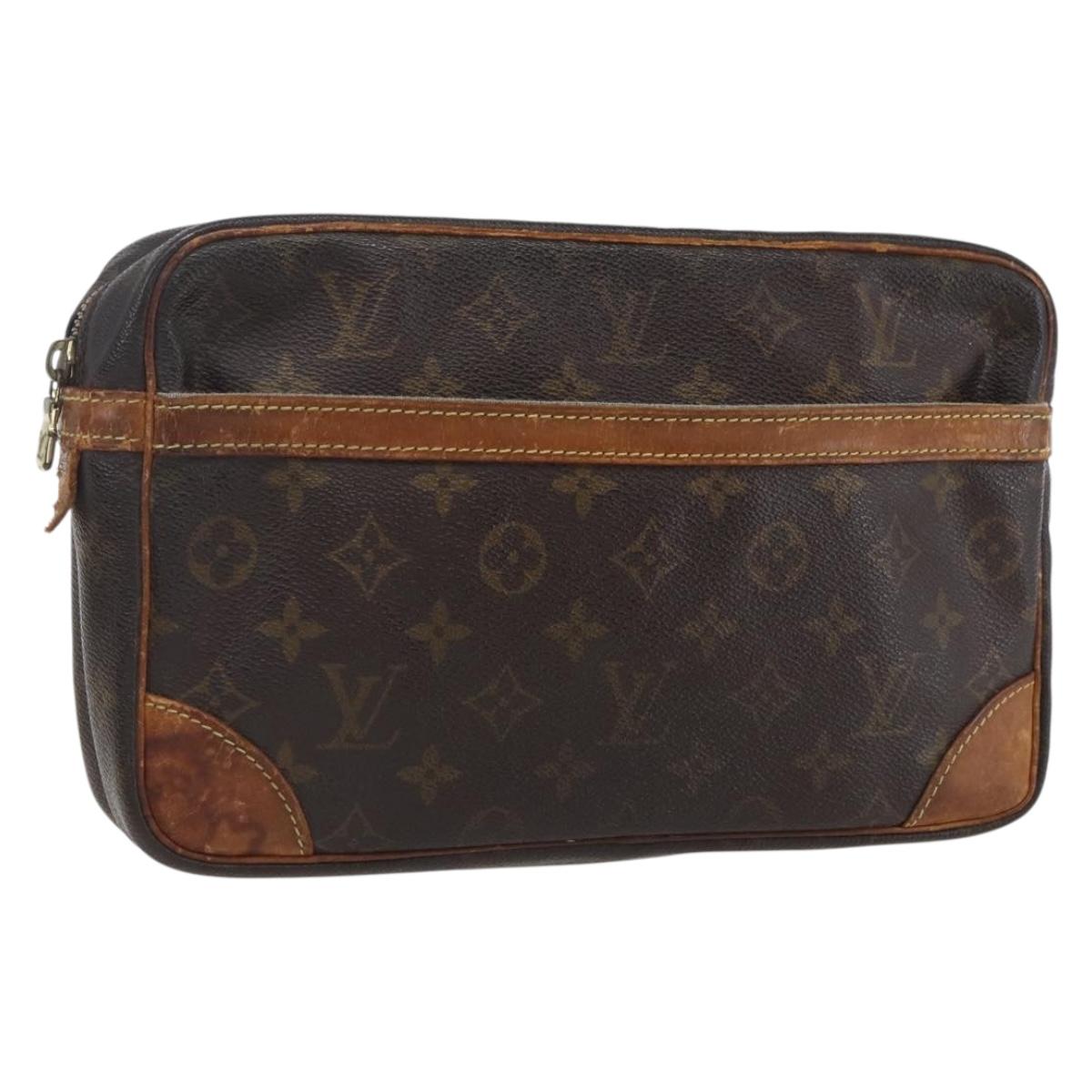 LOUIS VUITTON Monogram Compiegne 28 Clutch Bag M51845 LV Auth 170209