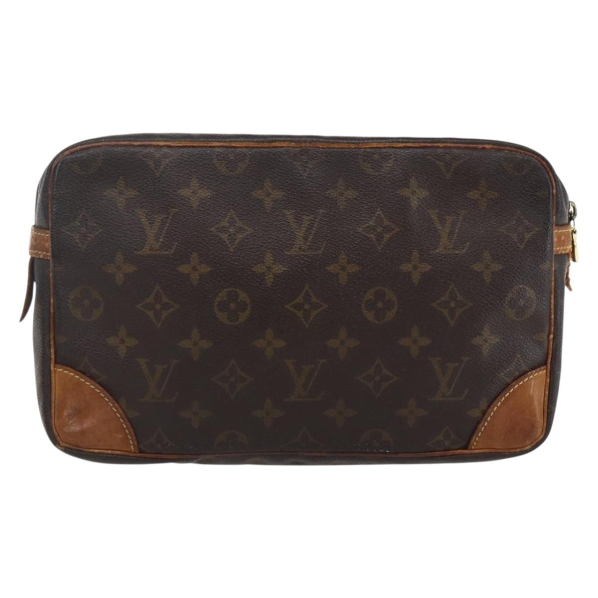 LOUIS VUITTON Monogram Compiegne 28 Clutch Bag M51845 LV Auth 170209