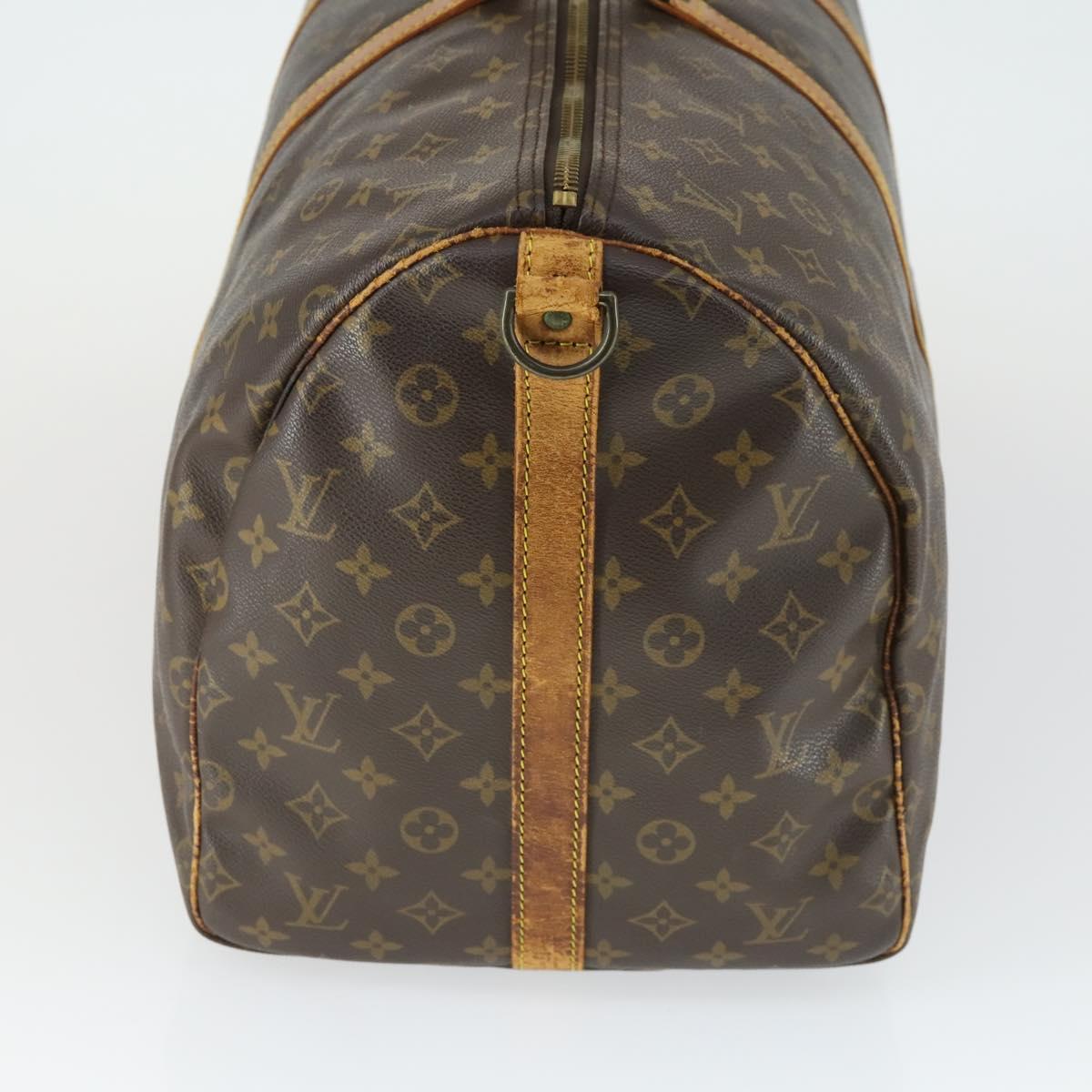 LOUIS VUITTON Monogram Keepall Bandouliere 55 Boston Bag M41414 LV Auth 170219