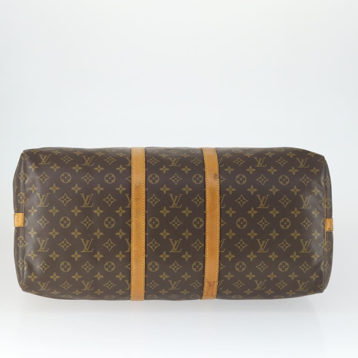 LOUIS VUITTON Monogram Keepall Bandouliere 55 Boston Bag M41414 LV Auth 170219