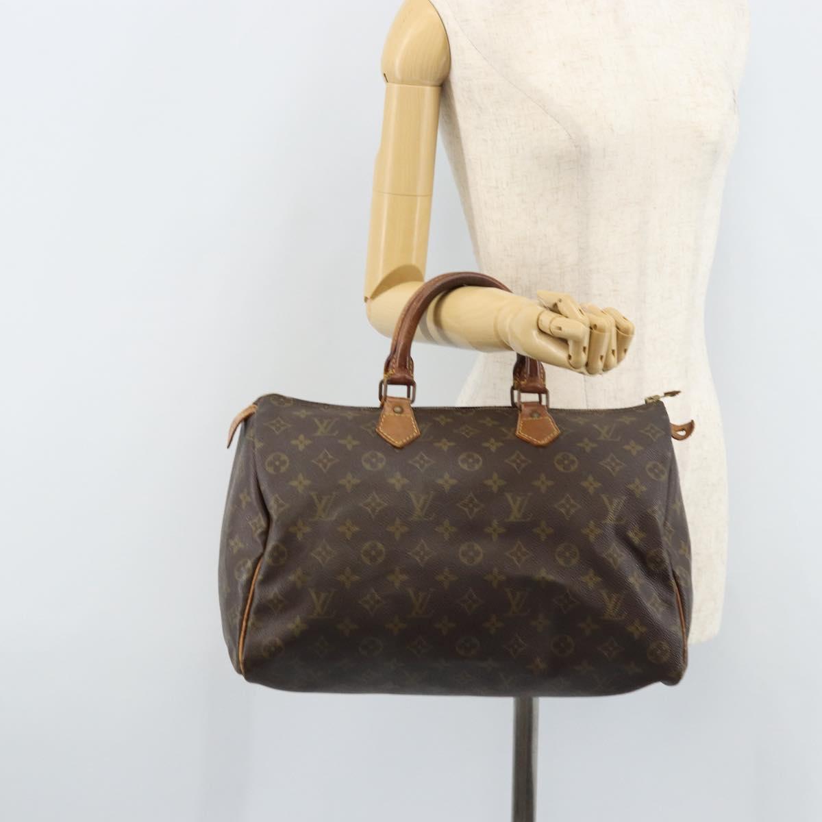 LOUIS VUITTON Monogram Speedy 35 Hand Bag M41524 LV Auth 170231A