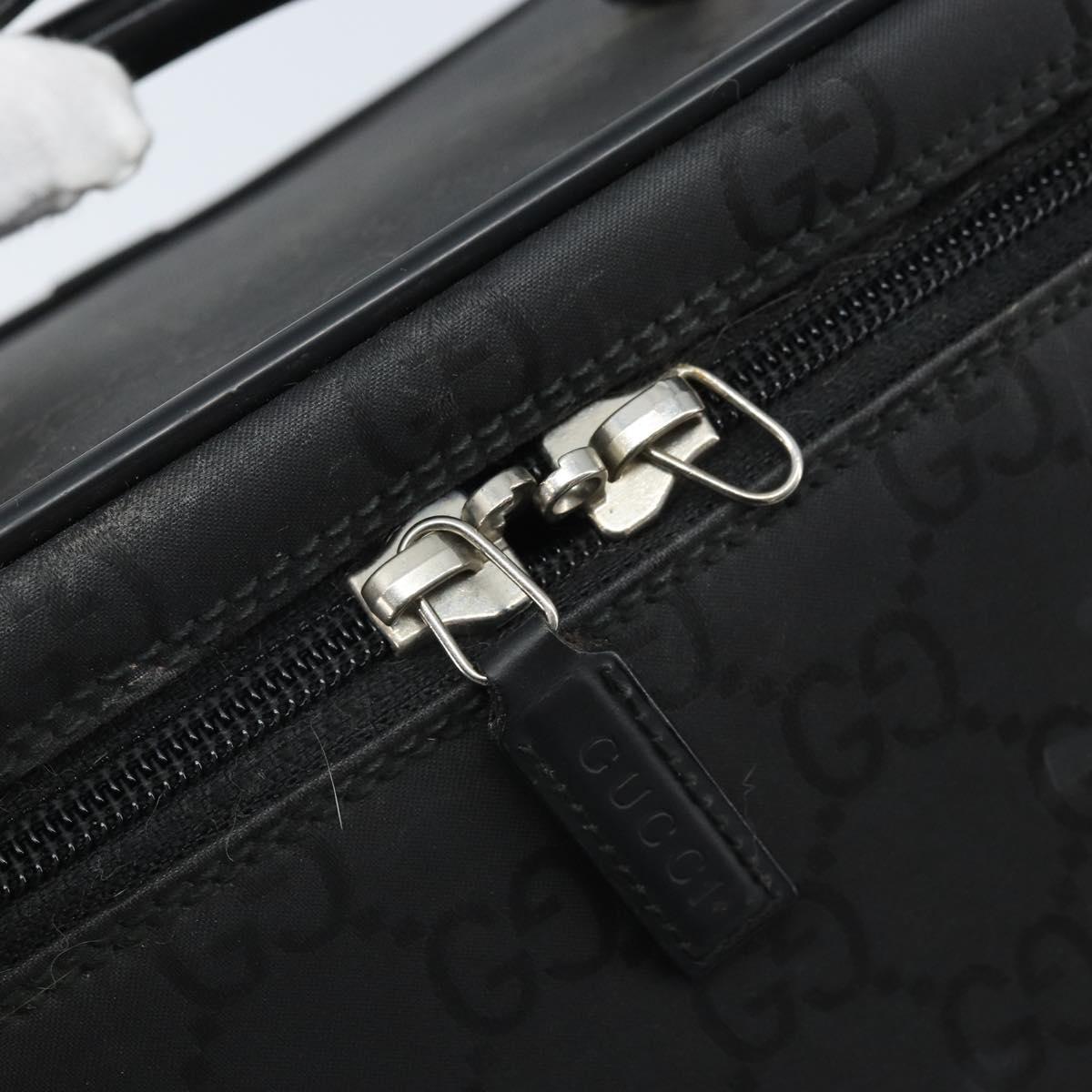 GUCCI GG Canvas Hand Bag 2way Black Silver 013 0081 Auth 170244