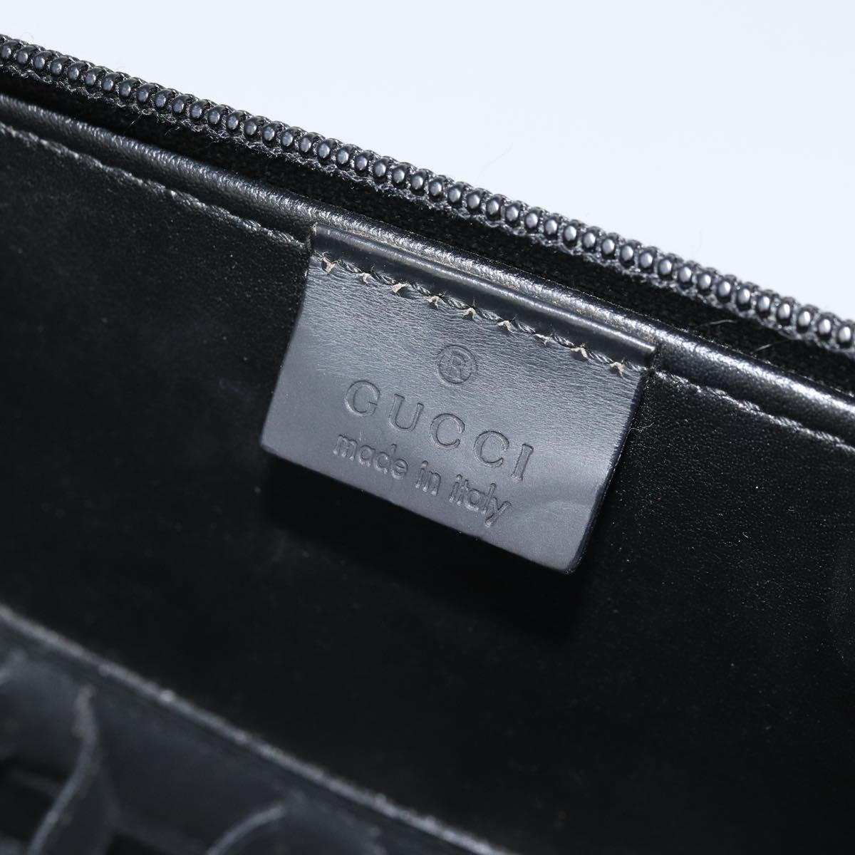 GUCCI GG Canvas Hand Bag 2way Black Silver 013 0081 Auth 170244
