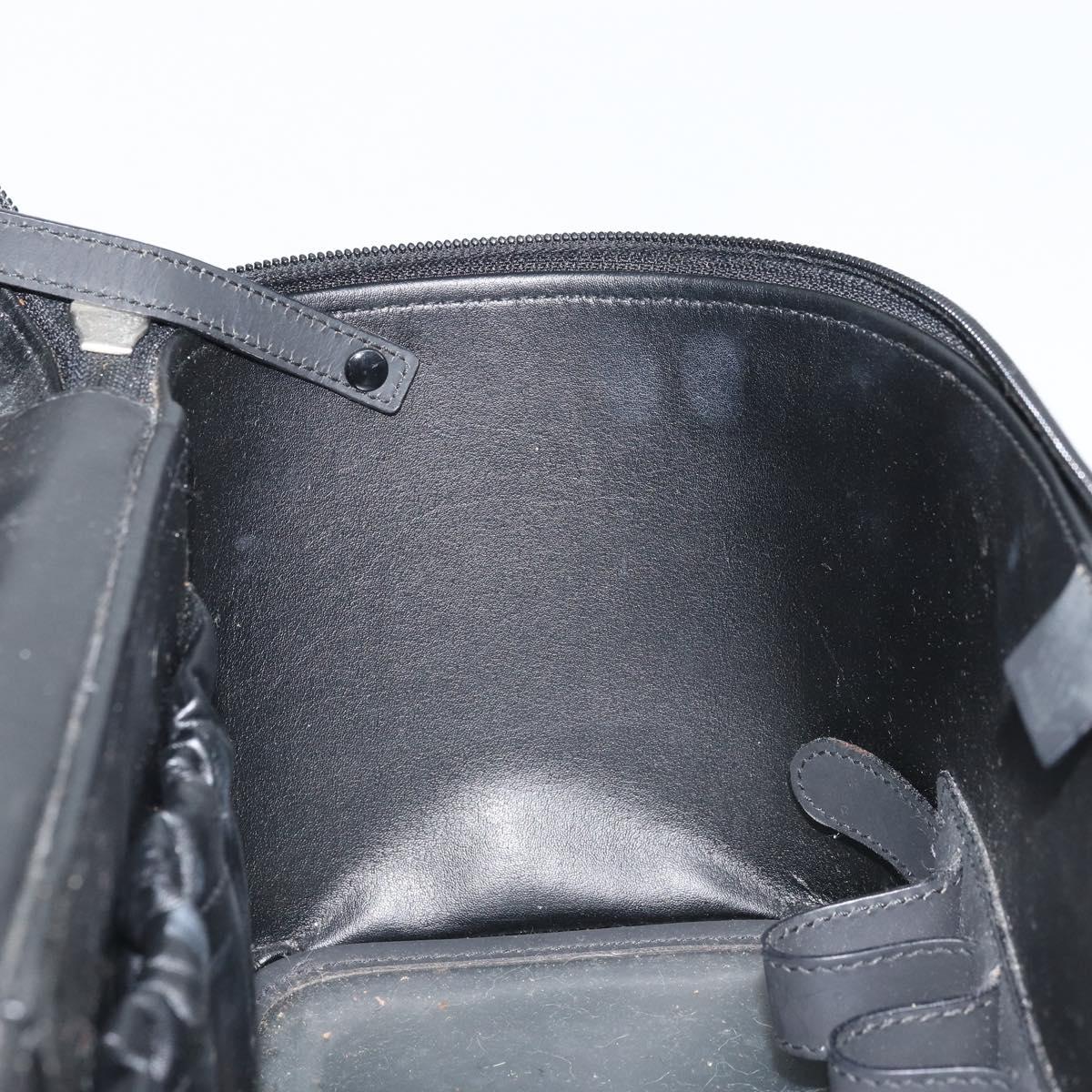GUCCI GG Canvas Hand Bag 2way Black Silver 013 0081 Auth 170244