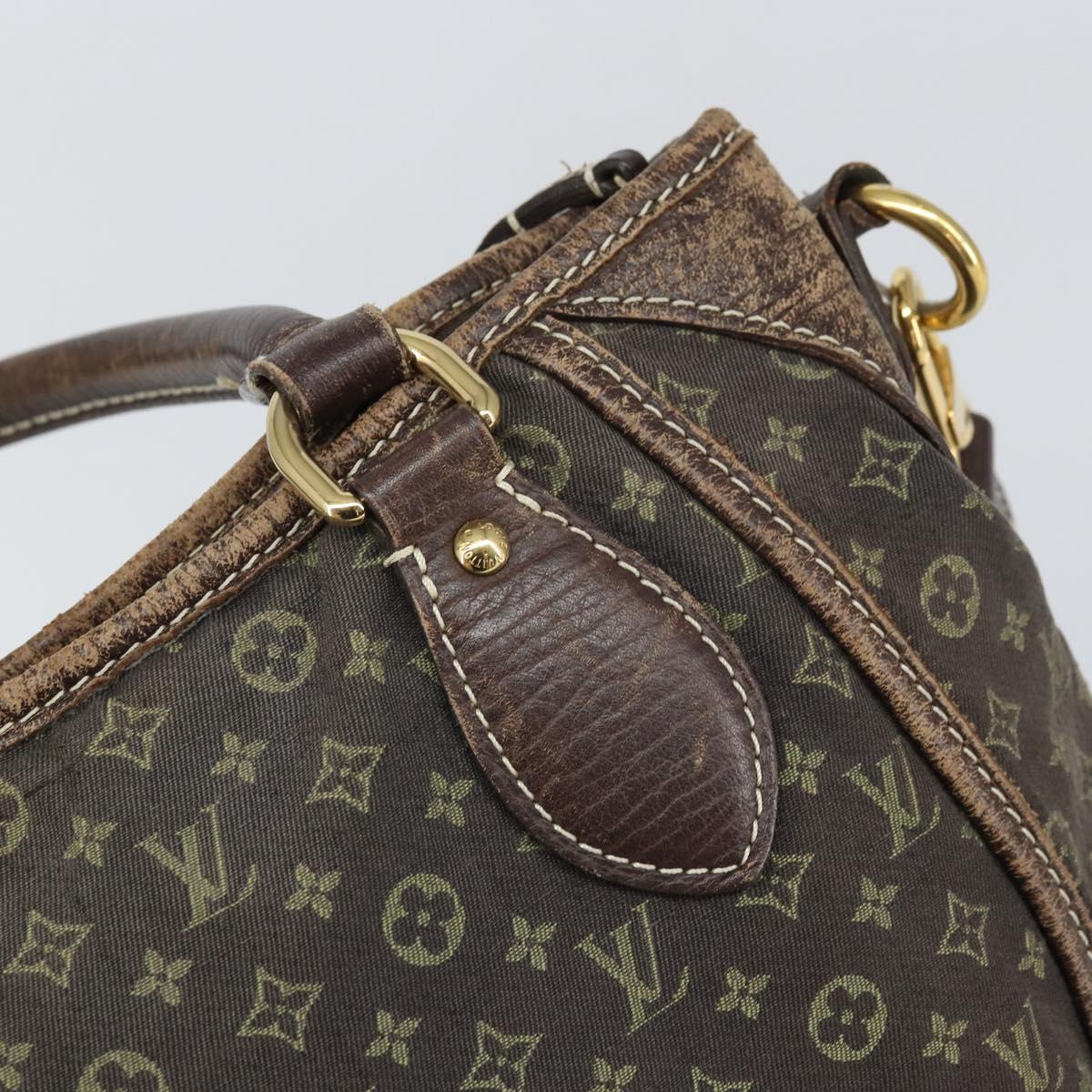 LOUIS VUITTON Monogram Mini Lin Buzasu Anjoul Bag Brown M95617 LV Auth 170251