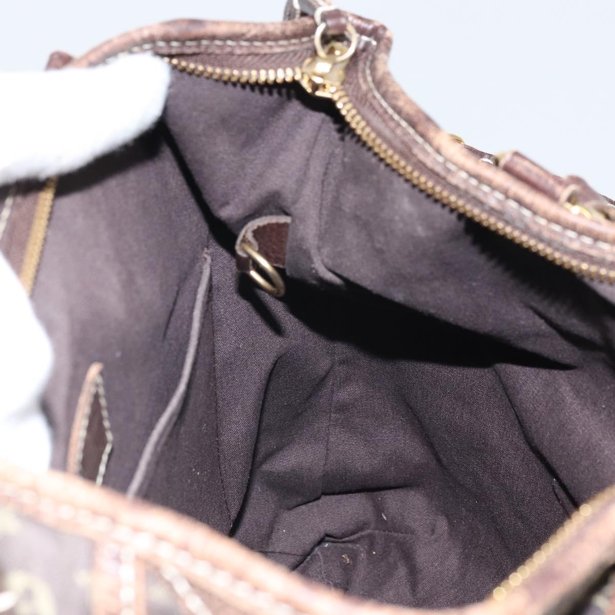 LOUIS VUITTON Monogram Mini Lin Buzasu Anjoul Bag Brown M95617 LV Auth 170251