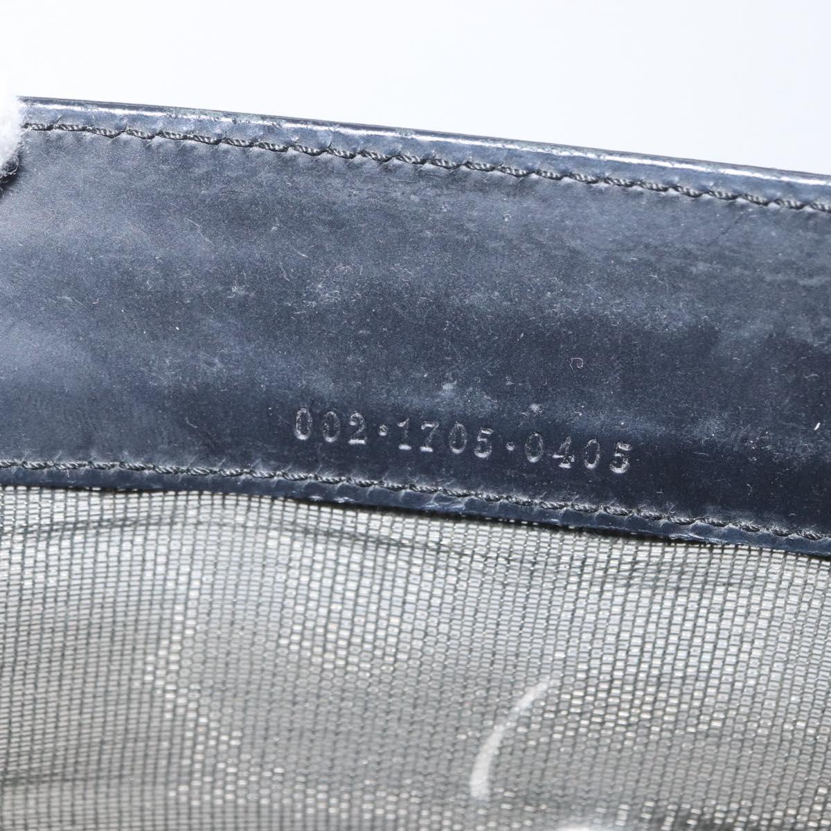 GUCCI Mesh Hand Bag Leather Black 002 1705 0405 Auth 170256