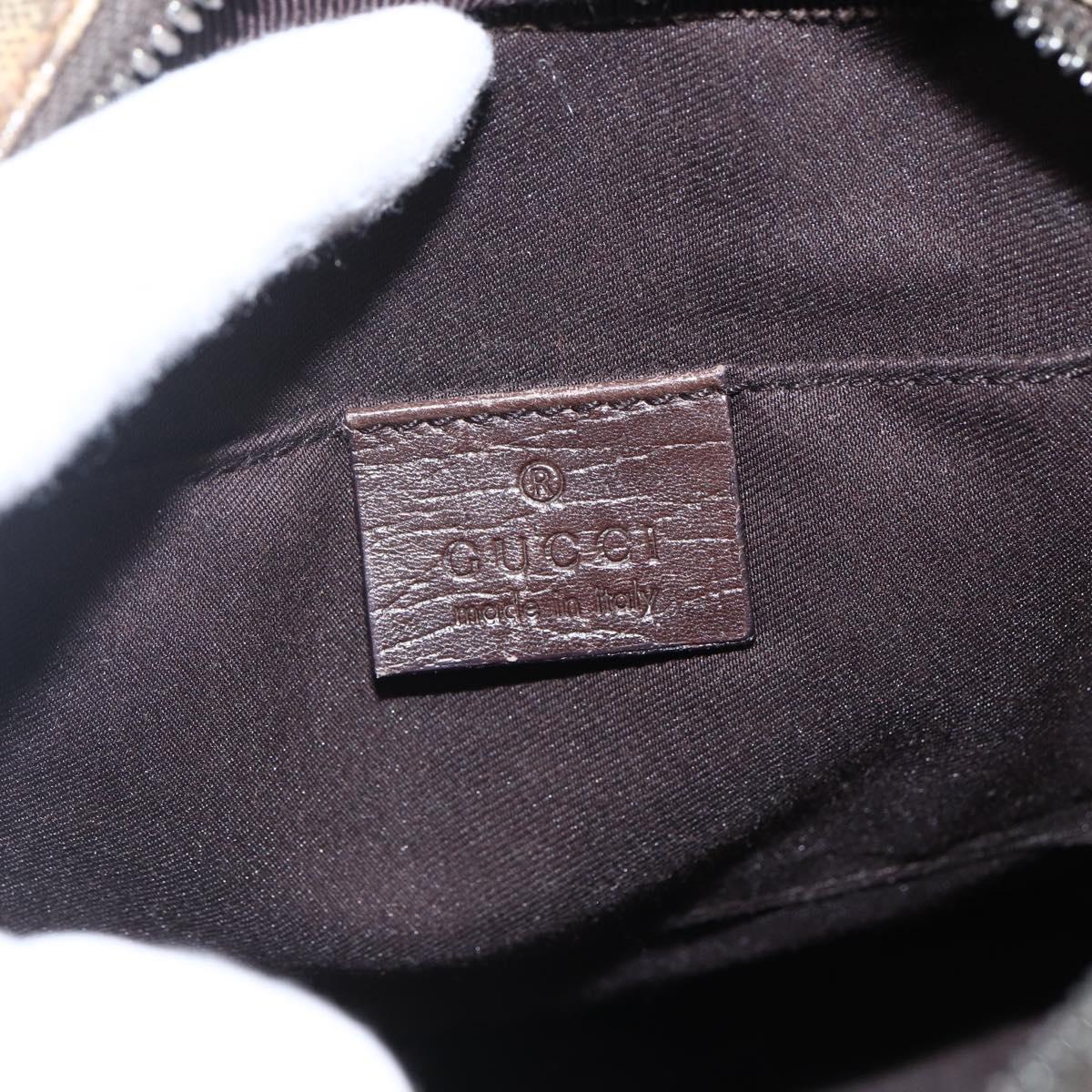 GUCCI GG Supreme Shoulder Bag PVC Beige Silver 122754 Auth 170265