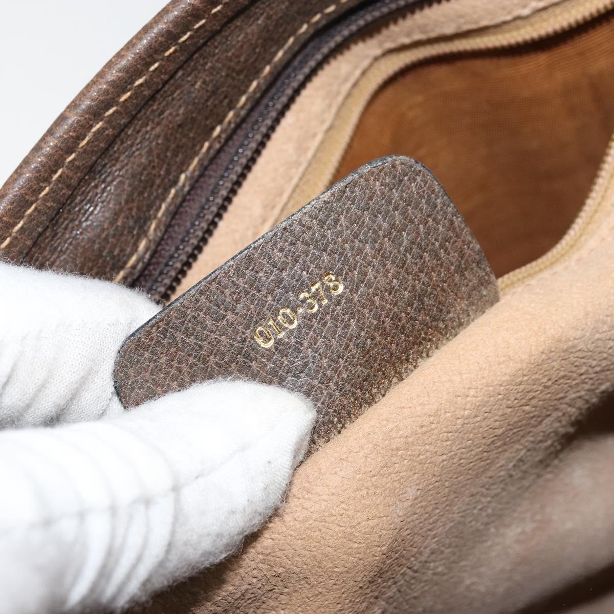 GUCCI GG Supreme Web Sherry Line Hand Bag PVC Beige Gold 010 378 Auth 170272