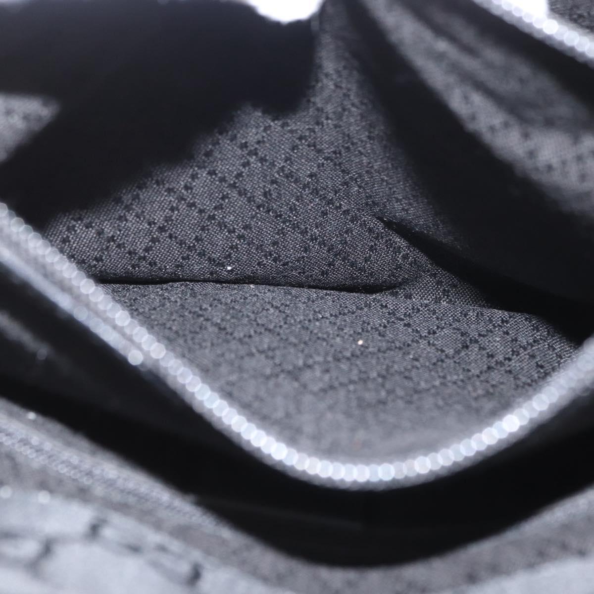 GUCCI Bamboo GG Canvas Hand Bag Black Silver 002 1010 2852 Auth 170276