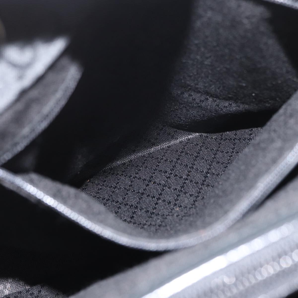 GUCCI Bamboo GG Canvas Hand Bag Black Silver 002 1010 2852 Auth 170276