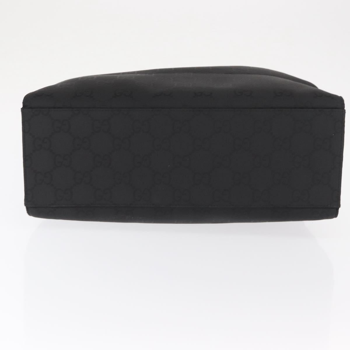 GUCCI Bamboo GG Canvas Hand Bag Black Silver 002 1010 2852 Auth 170276