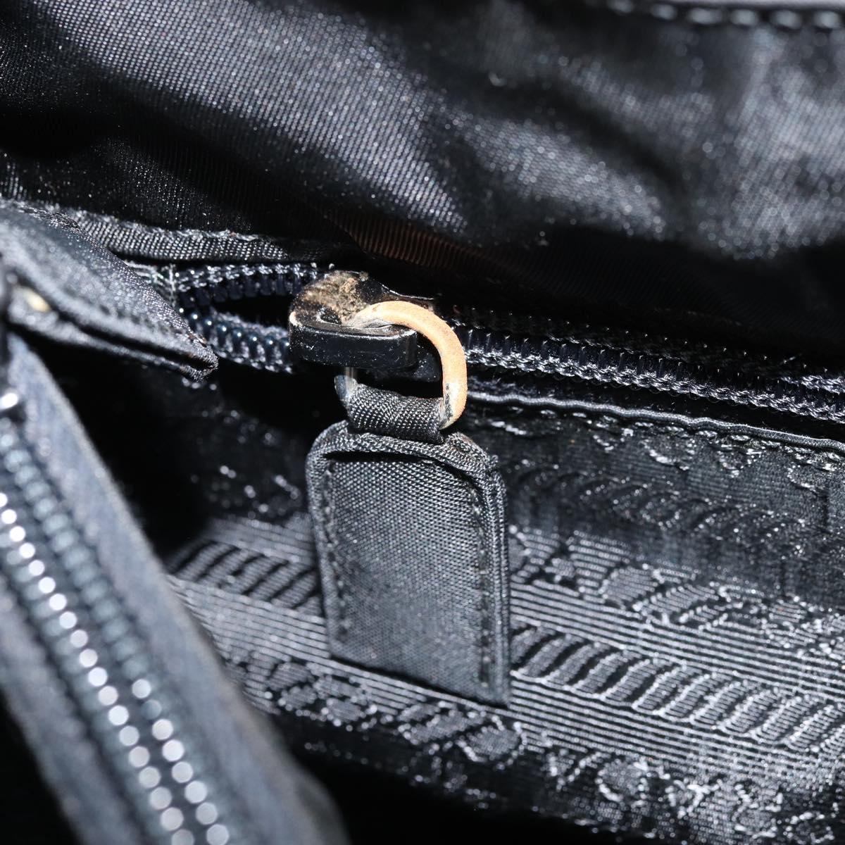 PRADA Hand Bag Patent leather Black Auth 170277