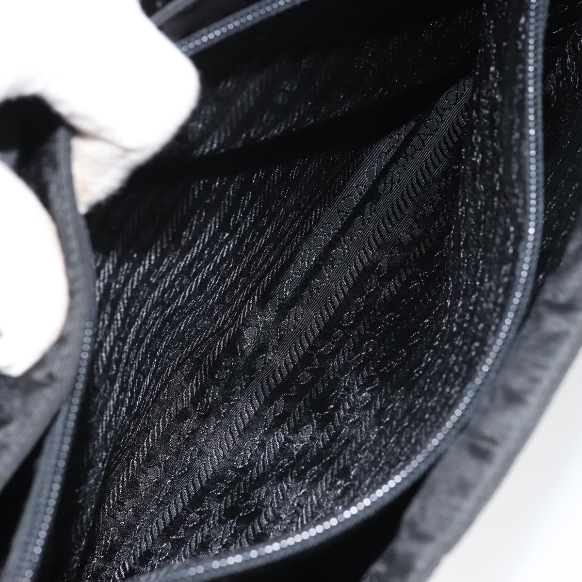 PRADA Hand Bag Patent leather Black Auth 170277
