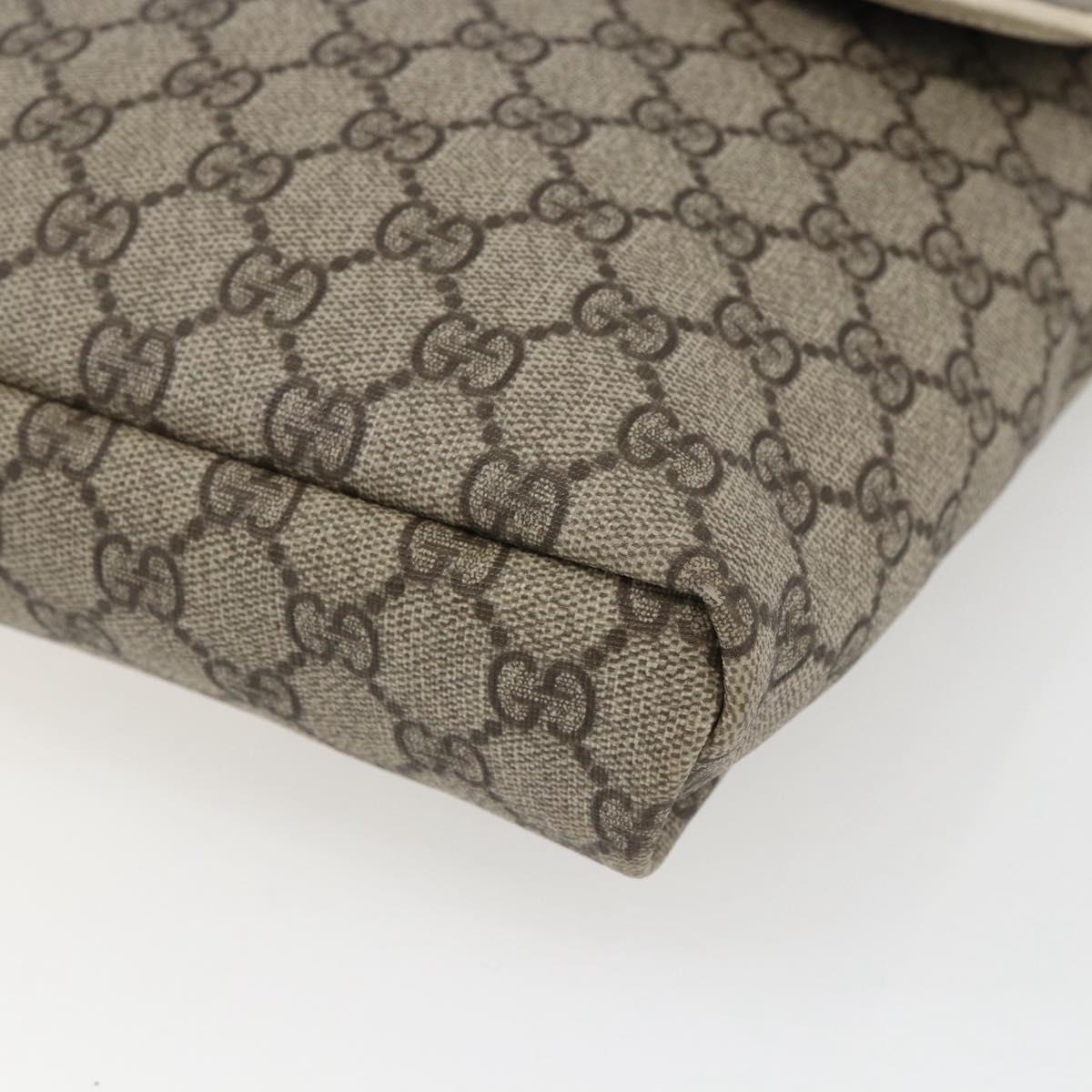 GUCCI GG Supreme Shoulder Bag PVC Beige Gold 223666 Auth 170280