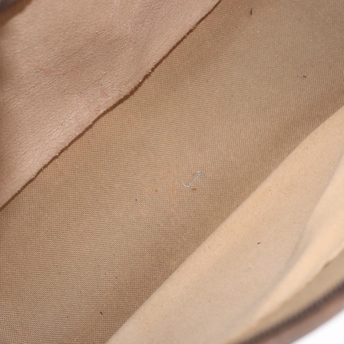 GUCCI GG Supreme Clutch Bag PVC Beige Gold 156 01 051 Auth 170281