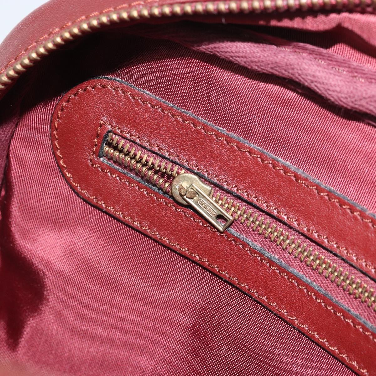 CARTIER Must Line Shoulder Bag Leather Bordeaux Gold Auth 170289