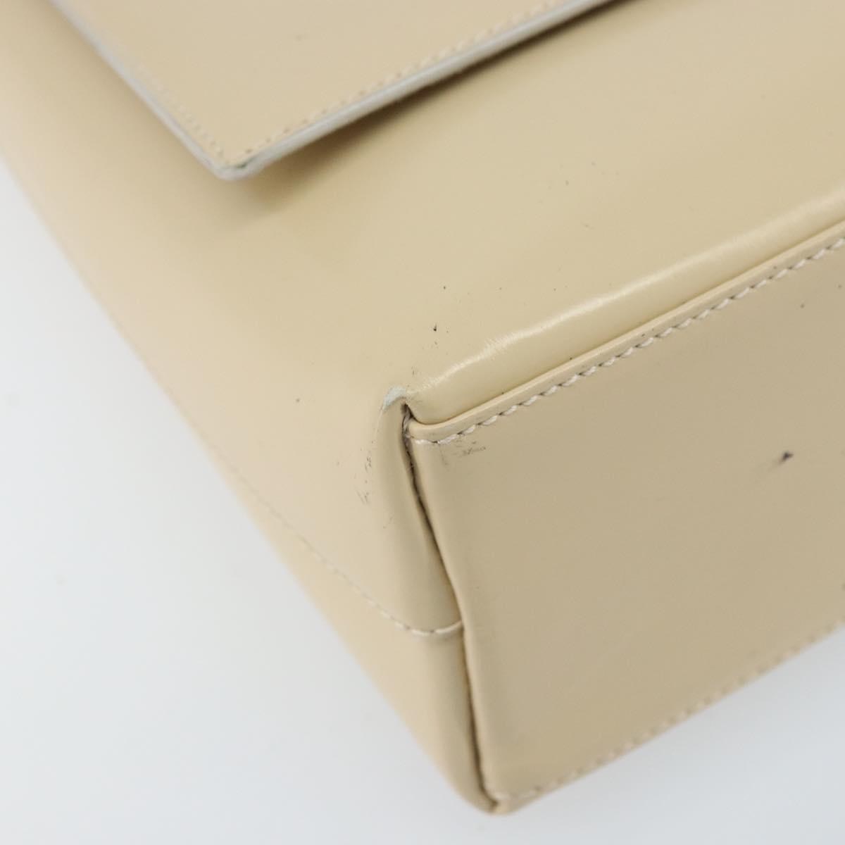 GUCCI Shoulder Bag Patent leather Ivory Gold 001 3444 1812 Auth 170293
