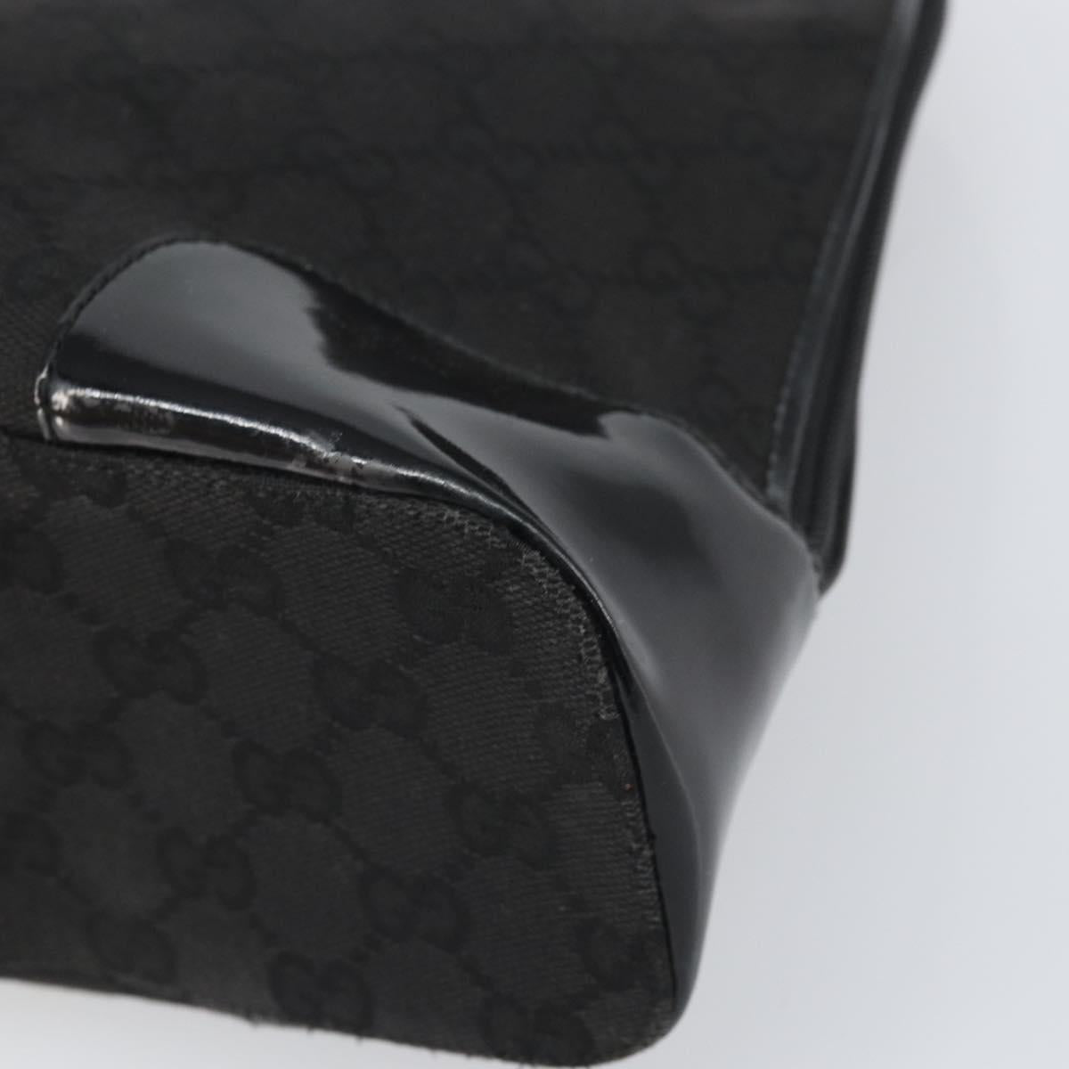 GUCCI GG Canvas Tote Bag Black Gold 002 1122 3444 Auth 170298