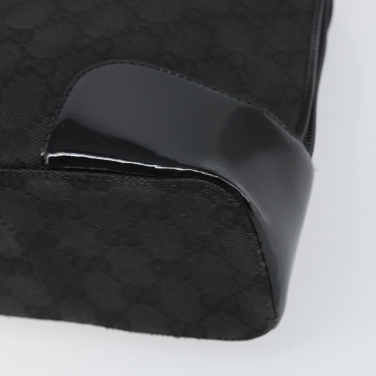 GUCCI GG Canvas Tote Bag Black Gold 002 1122 3444 Auth 170298