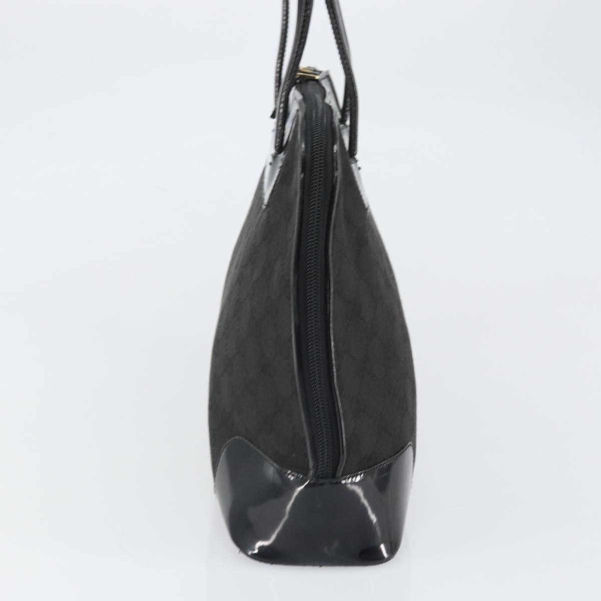 GUCCI GG Canvas Tote Bag Black Gold 002 1122 3444 Auth 170298