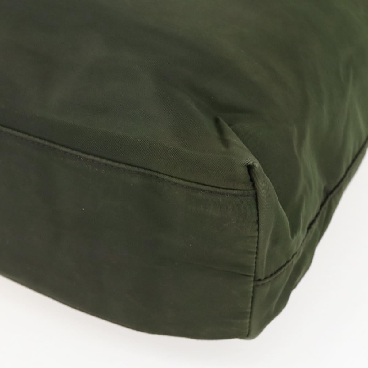 PRADA Tote Bag Nylon Green Auth 170300