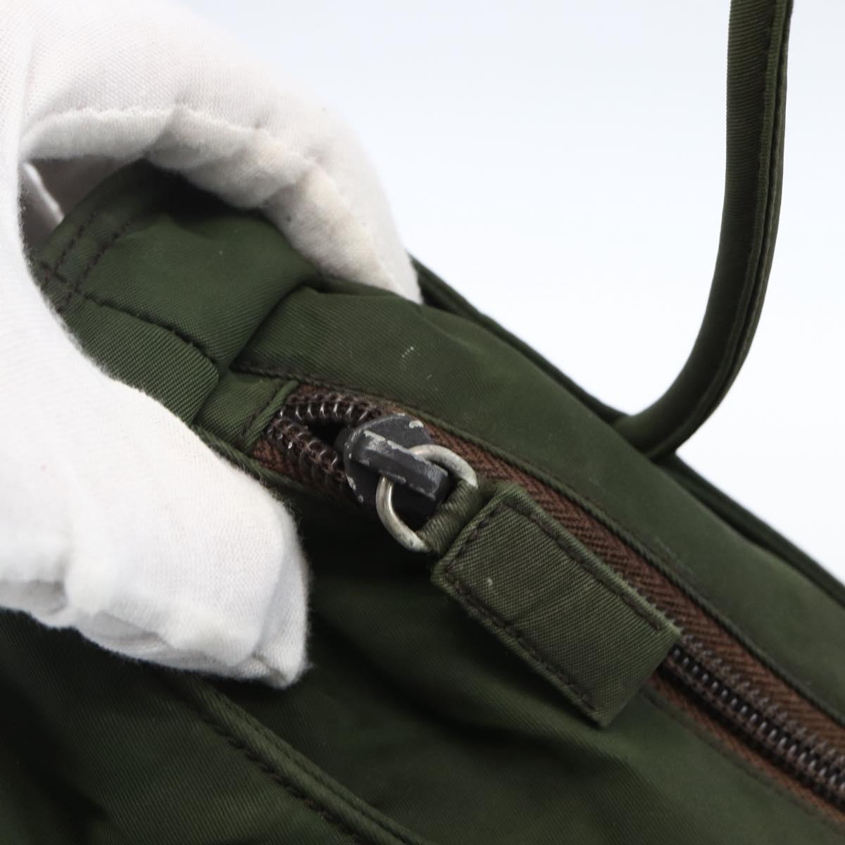 PRADA Tote Bag Nylon Green Auth 170300