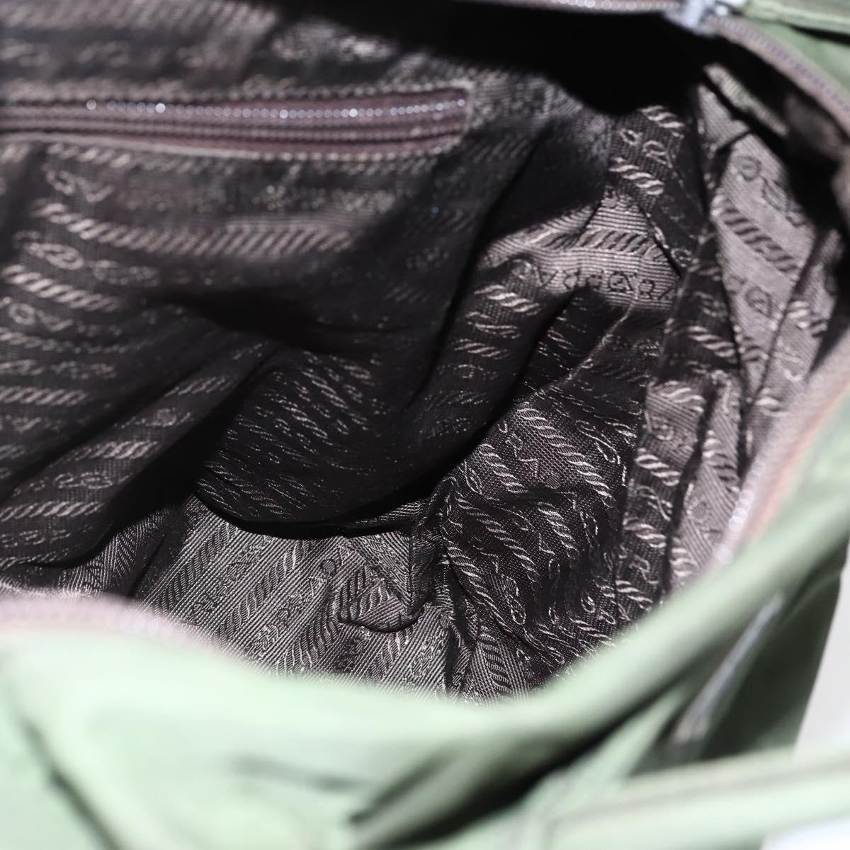 PRADA Tote Bag Nylon Green Auth 170300